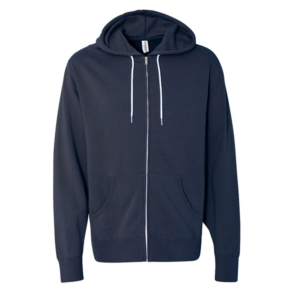 Lightweight Full-Zip Hooded Sweatshirt