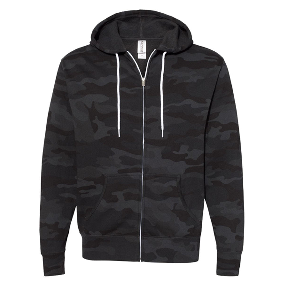 Lightweight Full-Zip Hooded Sweatshirt